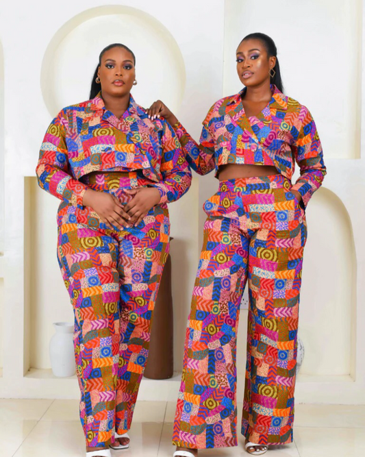 2piece plus size african fabric